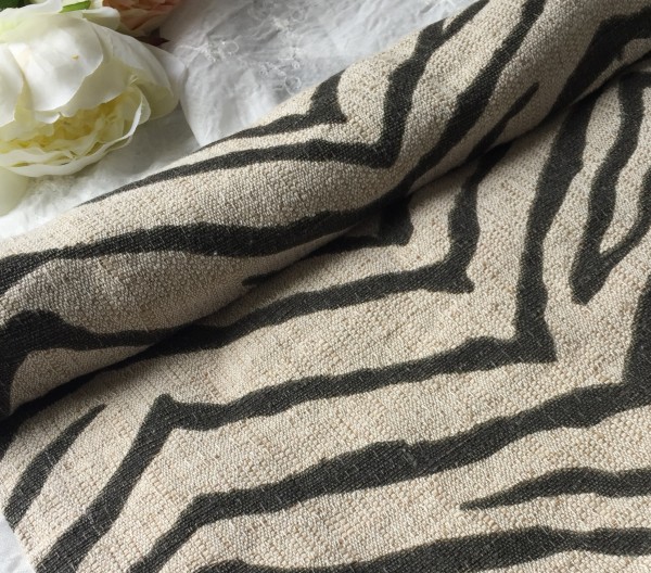 Tischläufer ZEBRA 40x140 Beige Schwarz Braun Animal Print