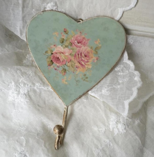 Handtuchhaken ROSALIE MINT 2 Stück Handtuchhaken Kleiderhaken Mint Rosa Creme