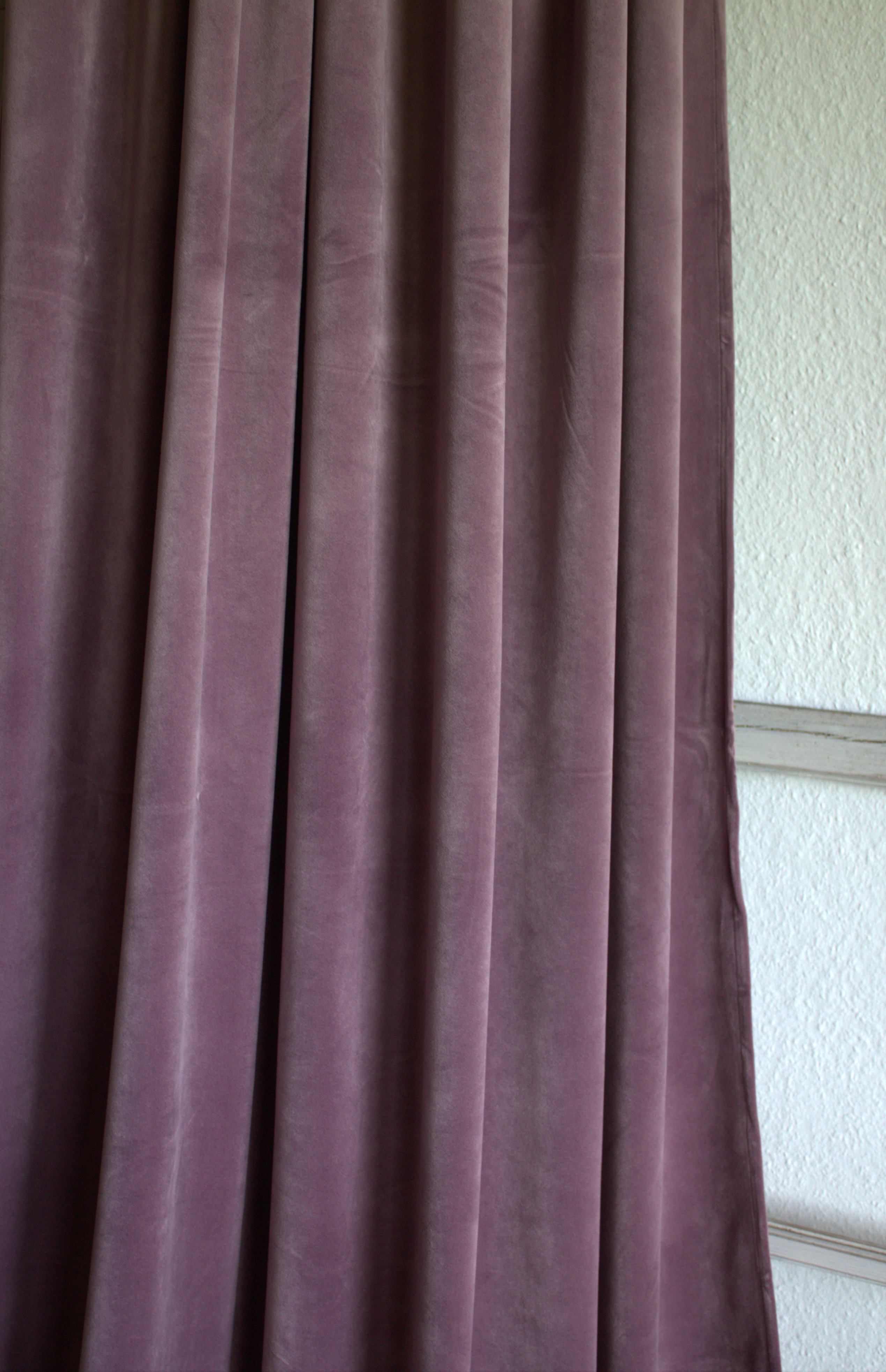 Vorhang GABRIELLA Samt FLIEDER 140x280 cm 2 Stück Polyester Blickdicht |  Neu | Zauberhafter Landhausstil
