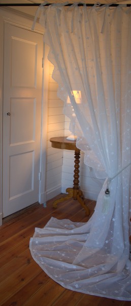 OFFWHITE Gardinen Schal LUBY Bestickt 200x250 cm B x L Rosen crinkel Shabby Vintage Landhaus Band