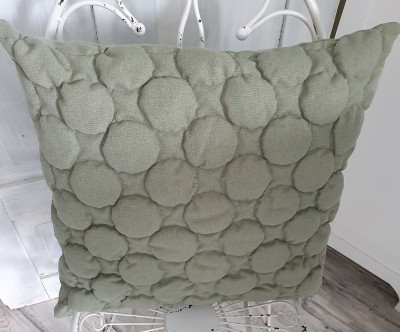 Kissen Bezug Hülle BUBBLE Grün 48 x 48 cm Landhaus Sofa Kissen Kissen Bezug Hülle BUBBLE Grün 48 x 48 cm Landhaus Sofa Kissen