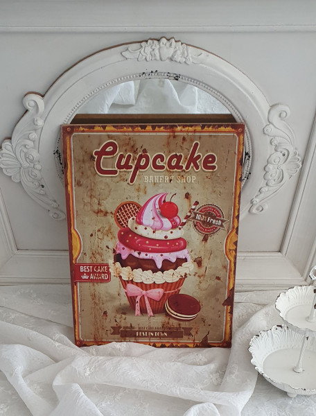 Bild Deko Objekt CUP CAKE 30 x 40 cm Holz Wandschild