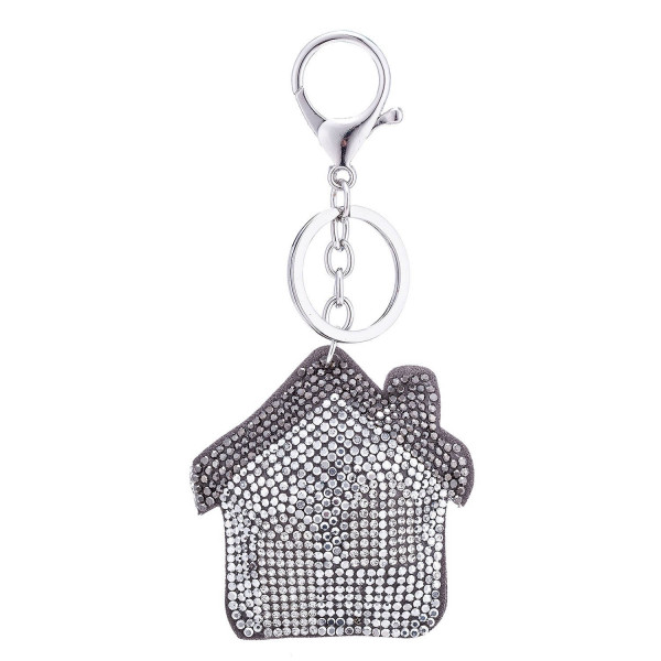 Schlüsselanhänger Silber Grau Haus