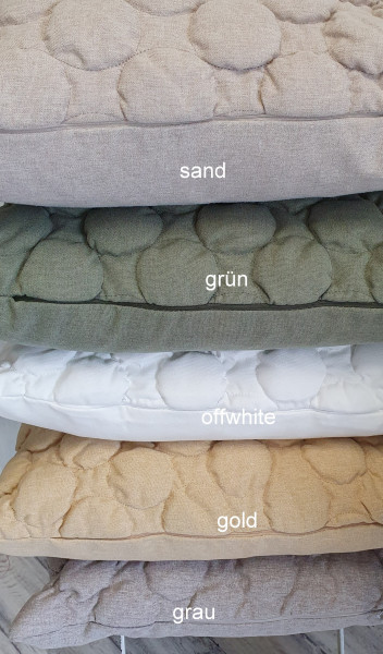 Kissen Bezug Hülle BUBBLE Gold 48 x 48 cm Landhaus Sofa Kissen