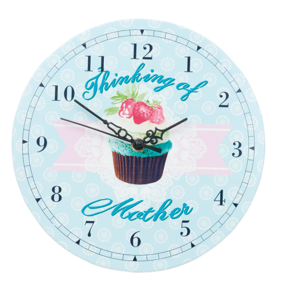 Wanduhr CAKE 23cm türkis pastell Romantik Shabby