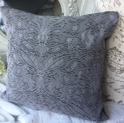 B-Ware Kissen Bezug Hülle HABAY Grau 45x45 cm Deko Landhaus Baumwolle Polyester B-Ware Kissen Bezug Hülle HABAY Grau 45x45 cm Deko Landhaus Baumwolle Polyester